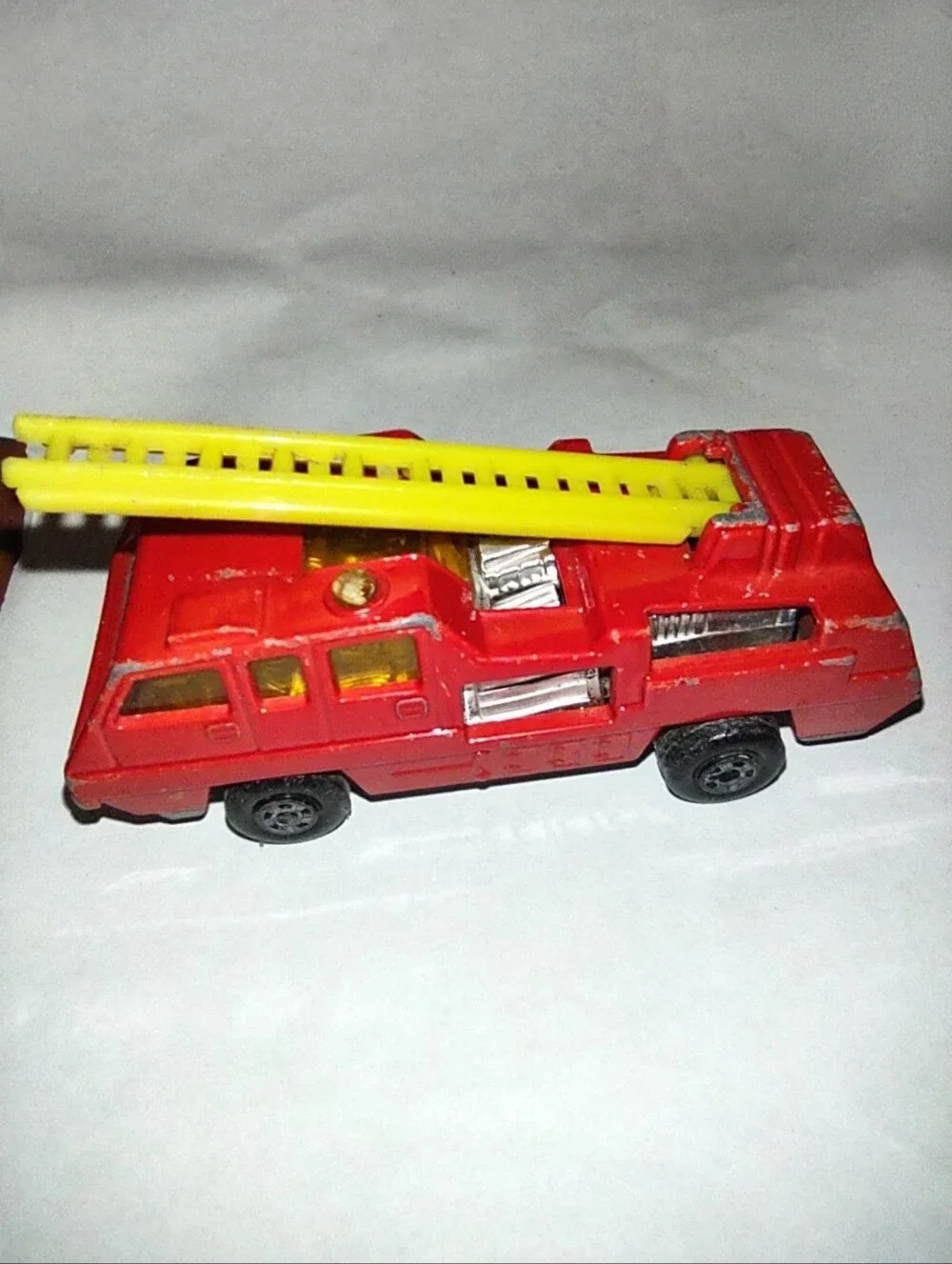 Yellow Hot Wheels Ambulance & Collectible Red Matchbox Fire Truck Diecast Toys